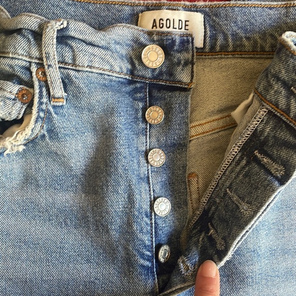Agolde Riley High Rise Straight - Leg Jeans - Picture 14 of 16